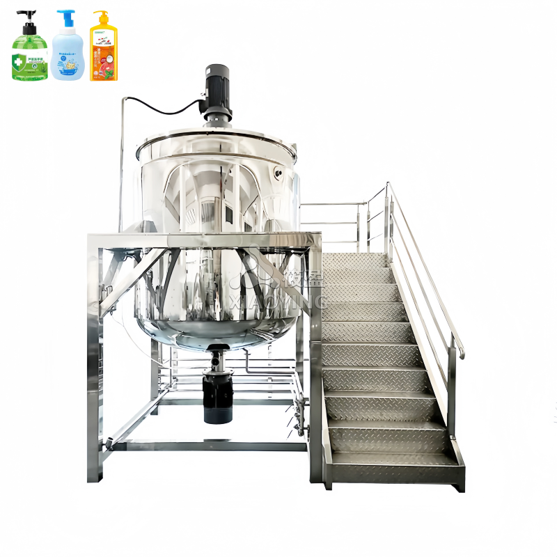 Serbatoio di miscelazione con omogeneizzatore per detergente chimico liquido con riscaldamento a vapore da 3000L Macchina per la produzione di shampoo