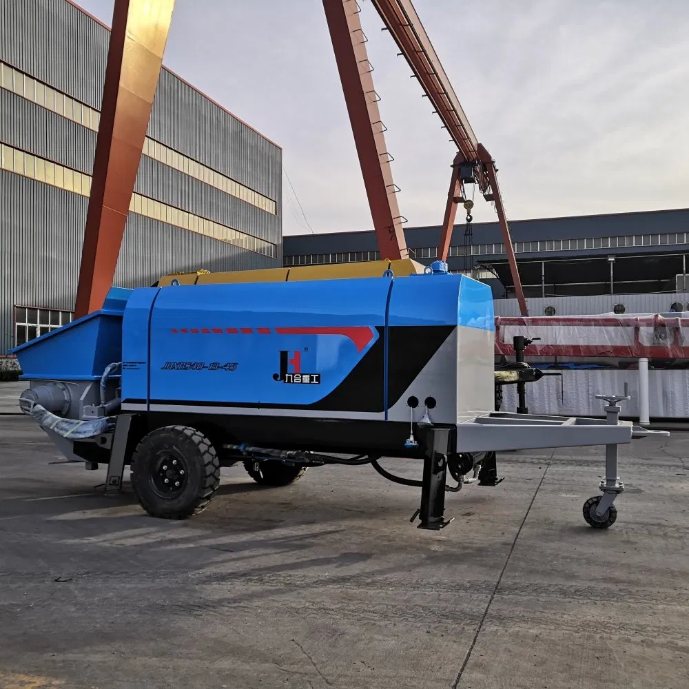 Pompa per calcestruzzo con rimorchio mobile piccolo Jiuhe Pompa per calcestruzzo con pietrisco fine e cemento