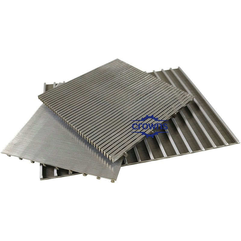 Customized Slot 304 Stainless Steel Wedge Wire Flat Screen Filter Mesh Static Sieve Screen for Koi Pond