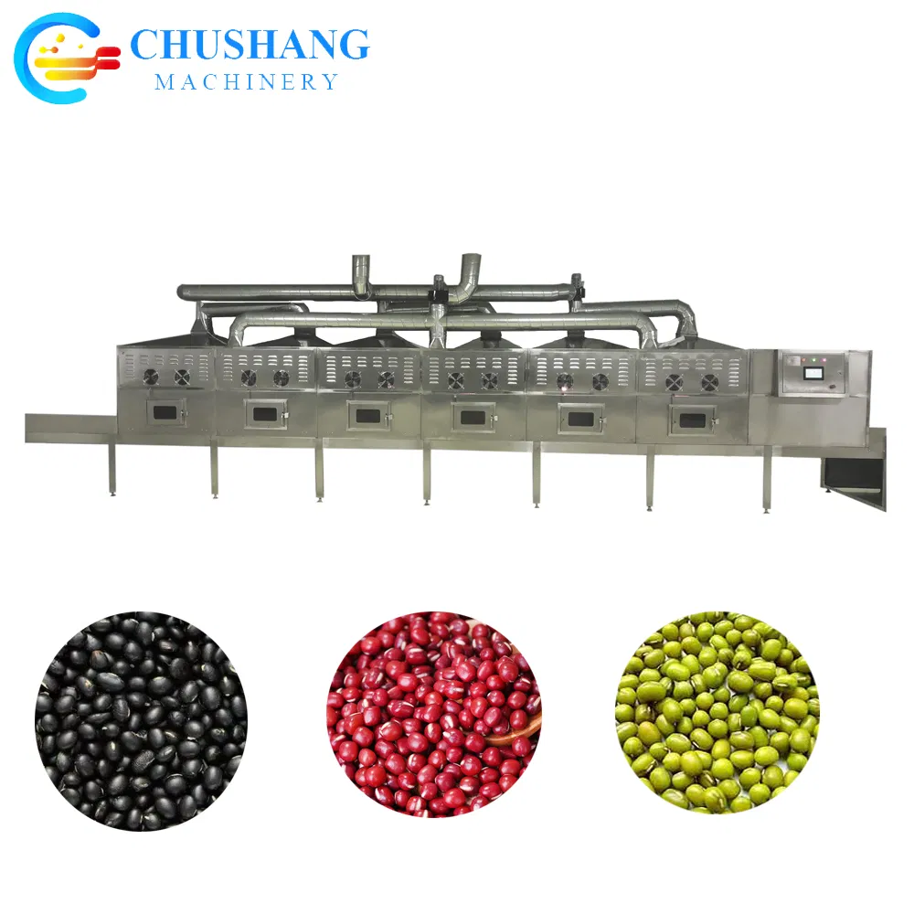 Industrial Microwave Dryer Drying Roasting Machine for Black Soyabean Ormosia Mung Beans