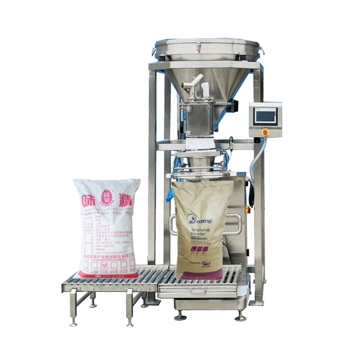 Semi-Automatic 10kg, 25kg, 50kg Corn Sugar Rice Granule Powder Weighing Packing Machine