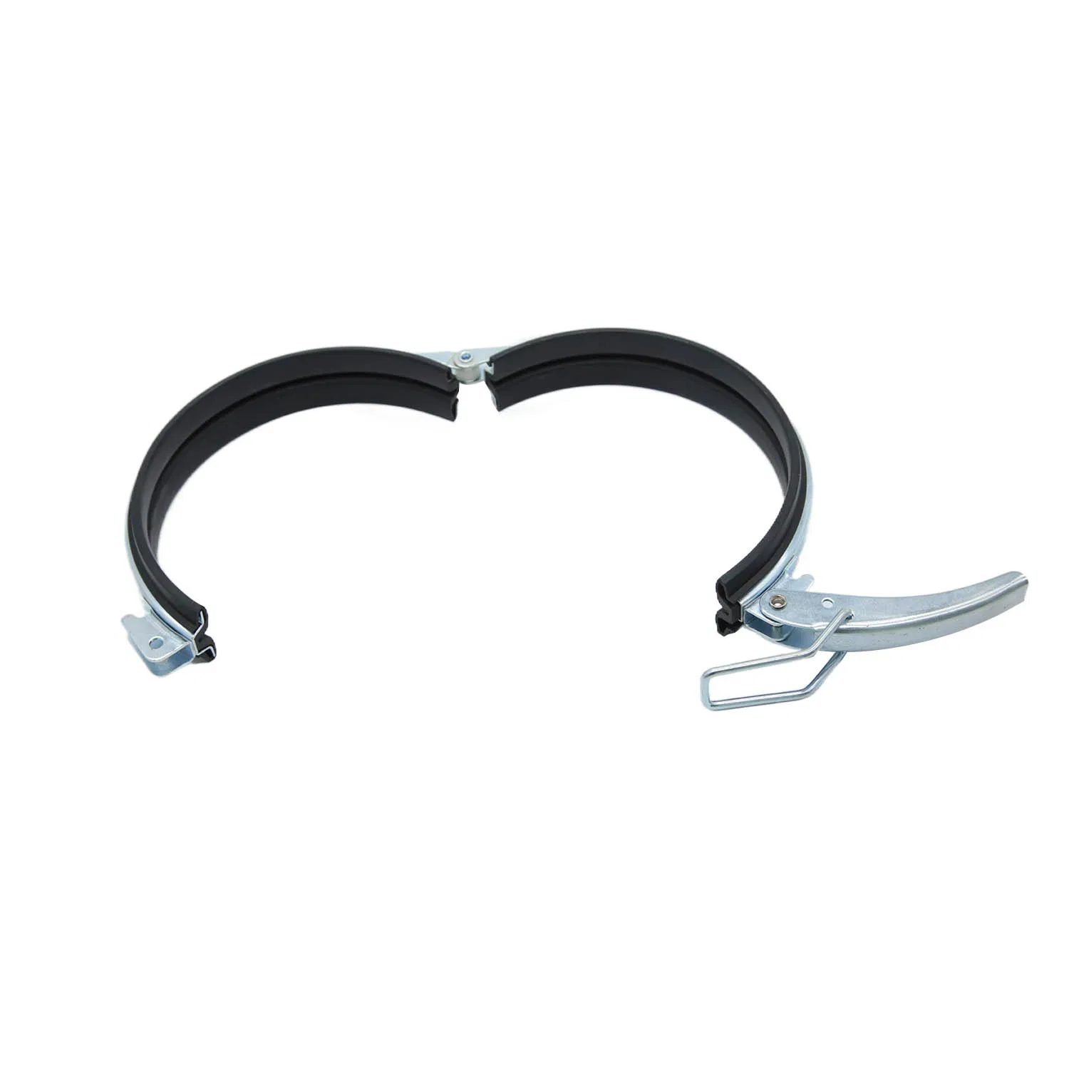 100 mm verstellbare V-Band- und Ringklemme für industrielle Luftkanäle und modulare Belüftungs- und Staubabsaugungsanwendungen