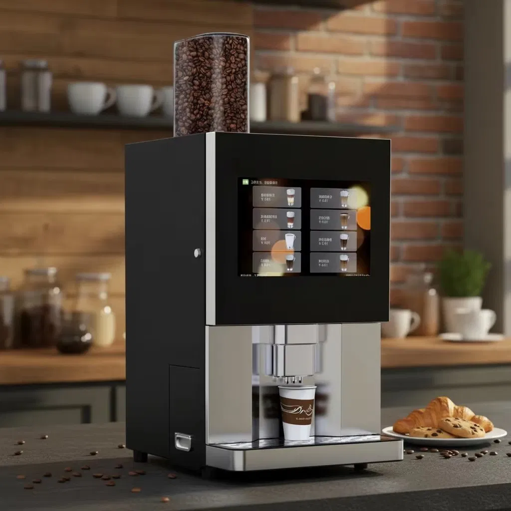 LE307A Commercial Bean to Cup Coffee Vending Machine, Supports MDB Protocol, Ice Maker Compatible, Table Top Design