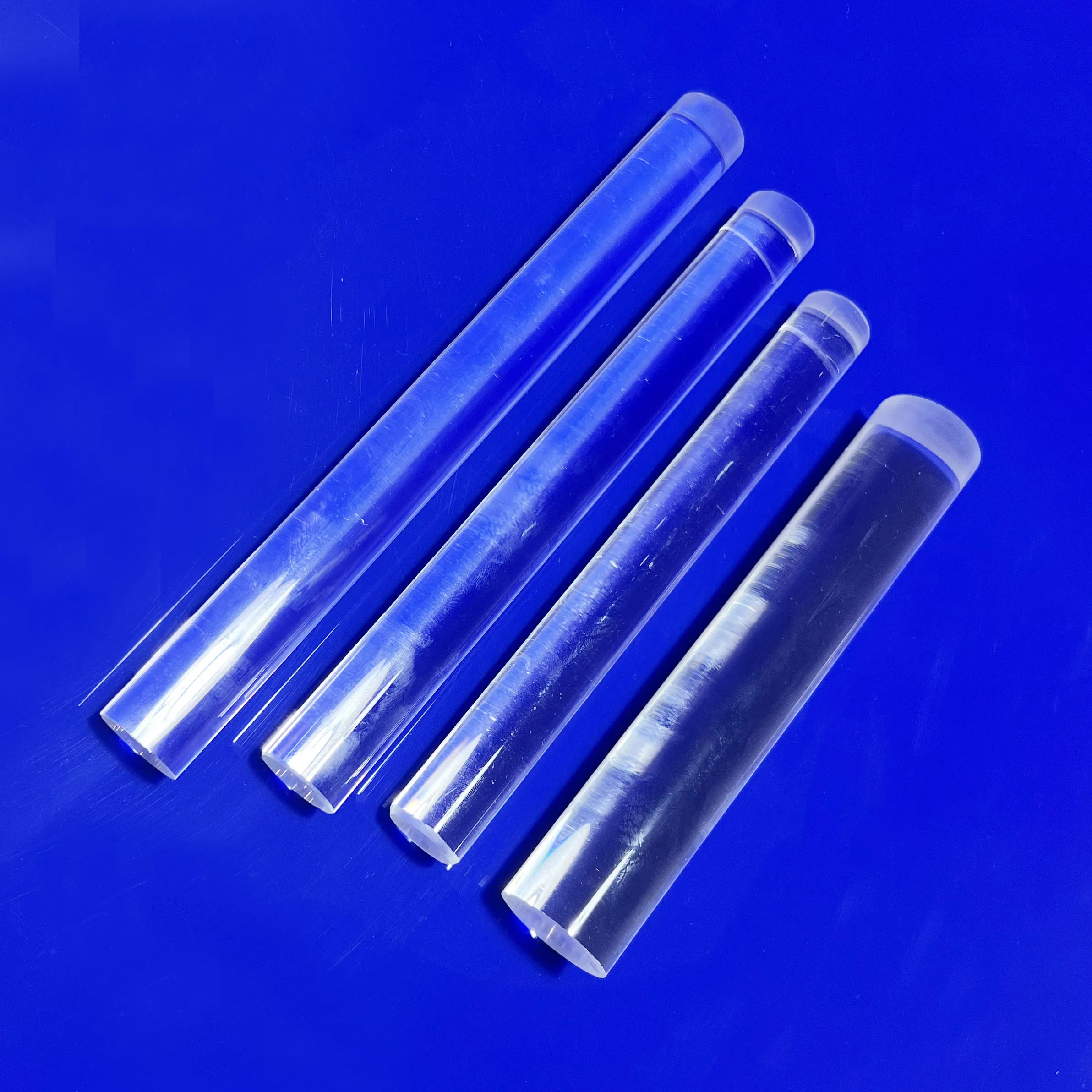 High Purity Transparent Quartz Glass Rod, Fused Quartz Glass Solid Cylindrical Rod for Optics
