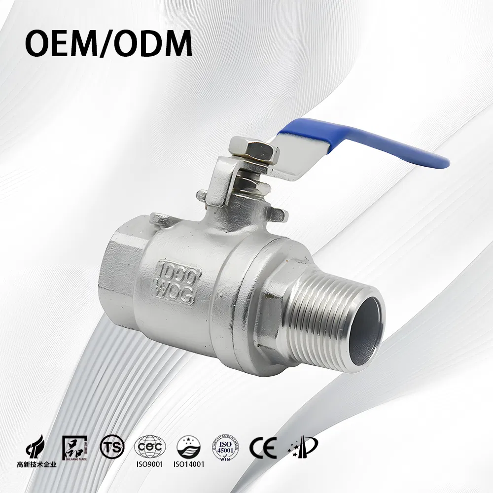 DN50 2" Two Piece Pneumatic Cryogenic Flow Control Stainless Steel Ball Valve for Industrial Use