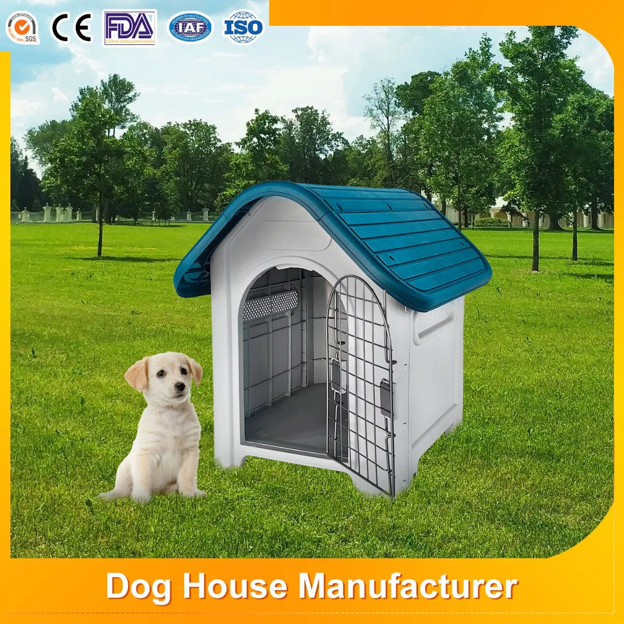 Modern Casa De Perro Dog House Safe Rainproof Weatherproof Outdoor Plastic Dog Kennel