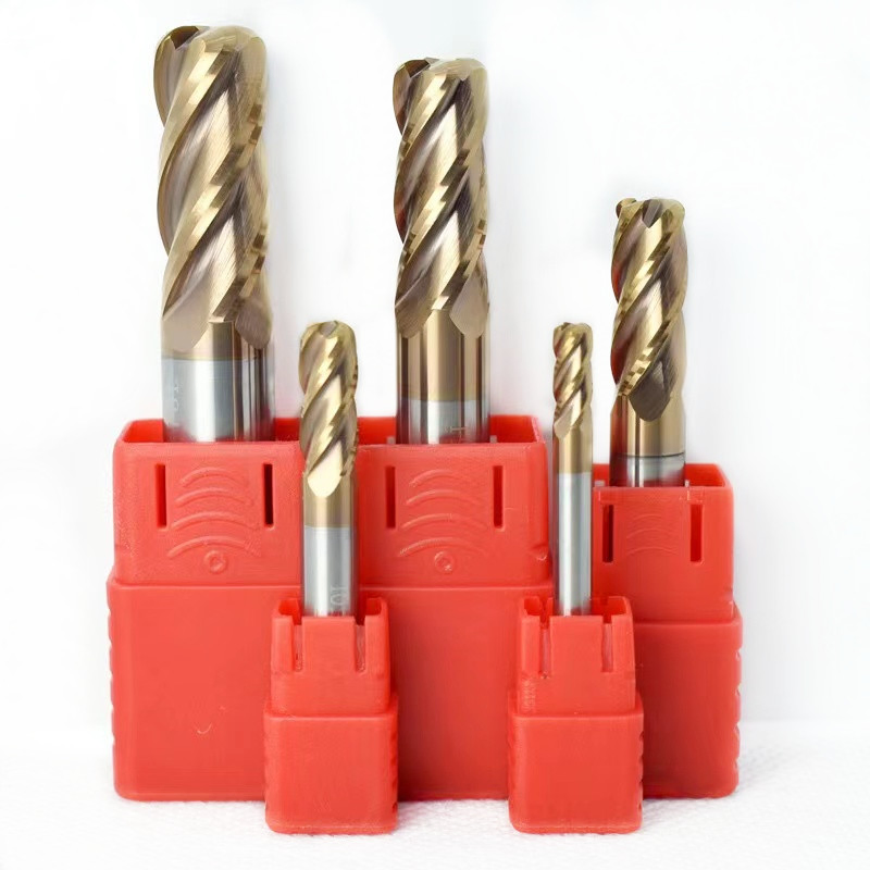 Wyk Carbide 4 Flute Coated Round Head Corner Radius End Mill for CNC Milling