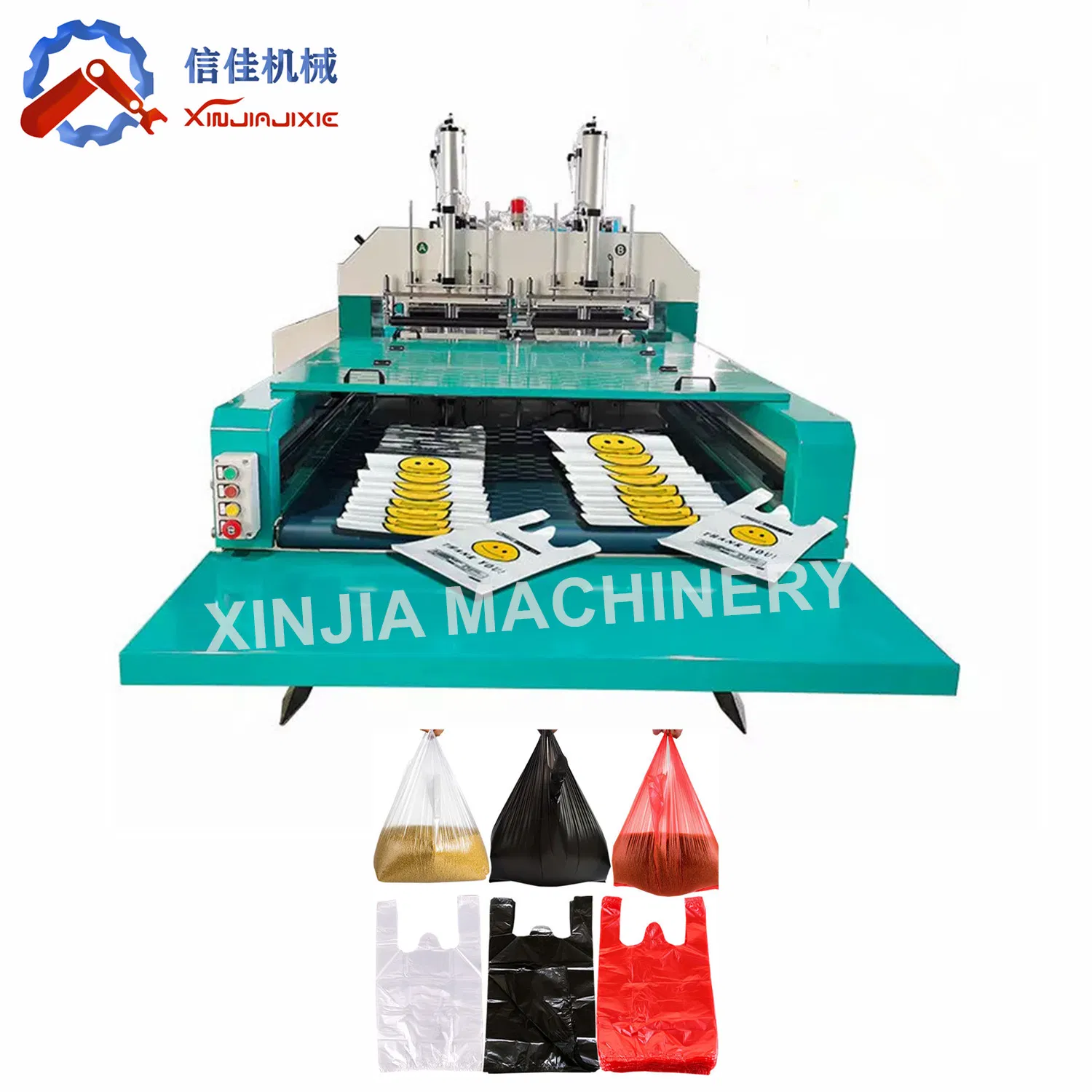 High Speed Mini T-Shirt HDPE Polythene Heat Sealing Heat Cutting Plastic Bag Making Machine