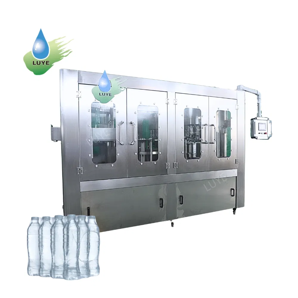 Fully Automatic Water Bottle Filling Capping and Labeling Machine 6000bph 500ml for Water Packaging Plant