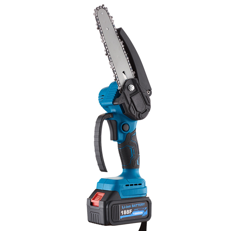 6 Inch Portable Mini Battery Cordless Electric Chainsaw for Wood, Non-Slip Handle, Brushless Motor