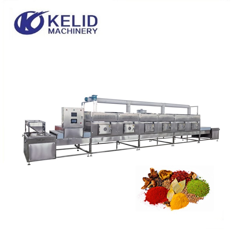 Stainless Steel Tunnel Microwave Spicy Chili Pepper Powder Sterilizing Machine