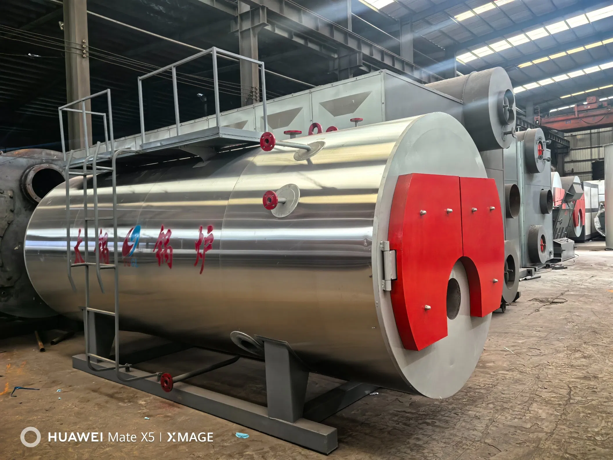 Caldaia a vapore orizzontale a tubi da fumo ad alta efficienza per gasolio e gas