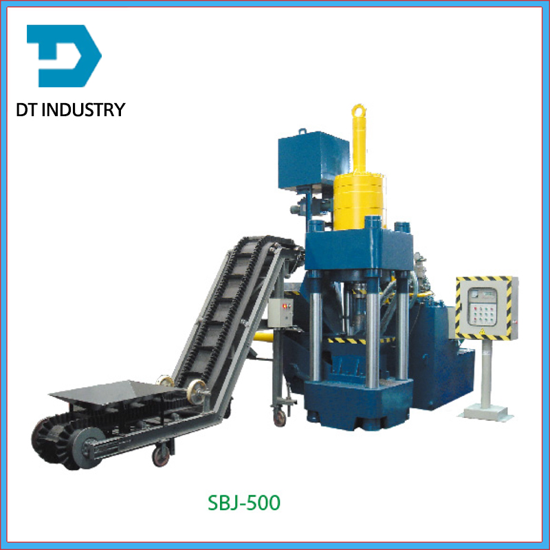 SBJ 500 Vertical Briquetting Press Machine, Metal Scraps Recycling Equipment