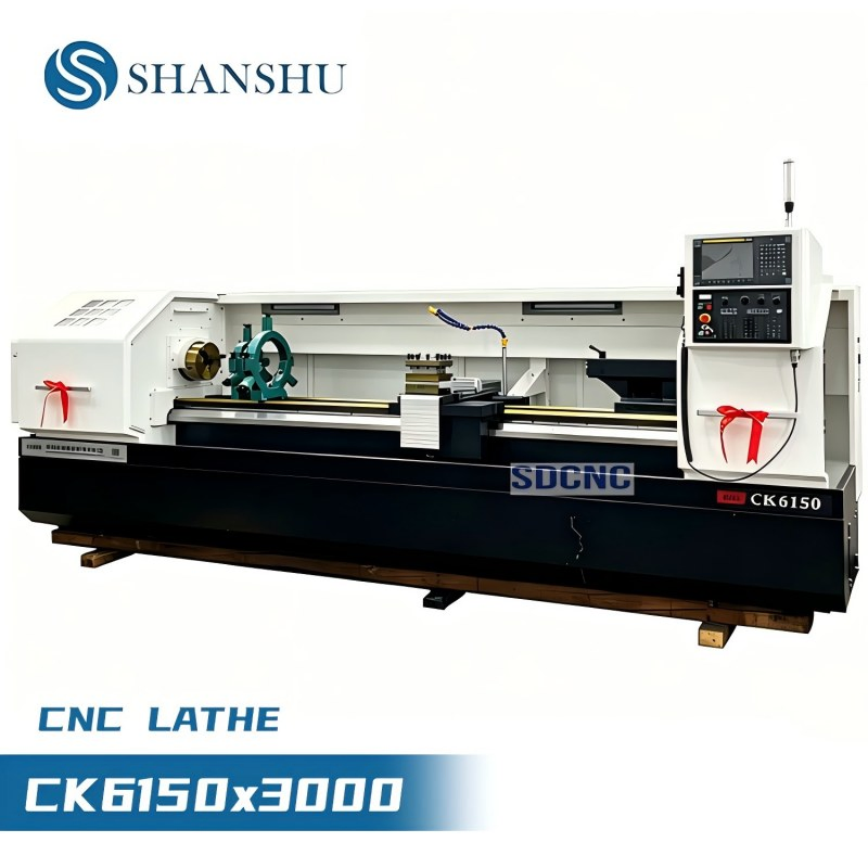 CK6150X3000 Long Bed CNC Lathe Heavy Cutting Metal Turning Machine