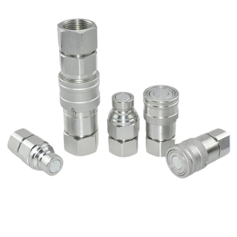 Flachdichtende hydraulische Schnellkupplungen ISO 16028 Standard FF-Serie 1/4 3/8 NPT für Baggerrohrleitungen
