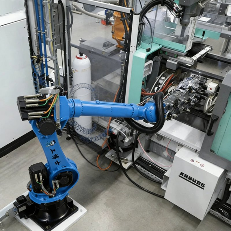 Flexible 6 Axis Industrial Loading Unloading Robot Payload 50kg Gbs50-K2178 with Robot Gripper for CNC Machine Tending