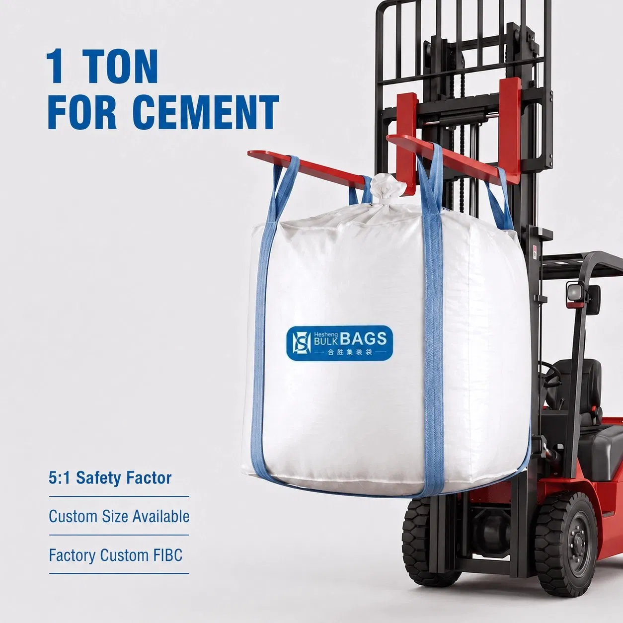 Hesheng 1000kg Sand Schüttgut Jumbo Bag