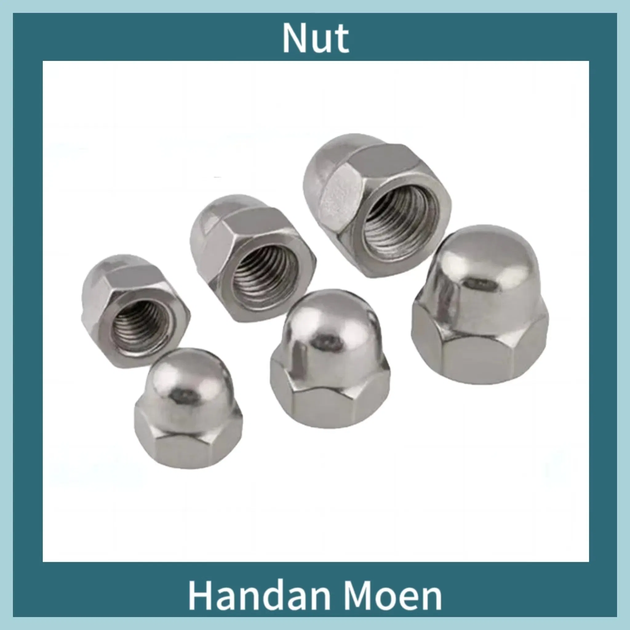 Grade Steel White Zinc Plated M8 Hex Dome Nut DIN1587