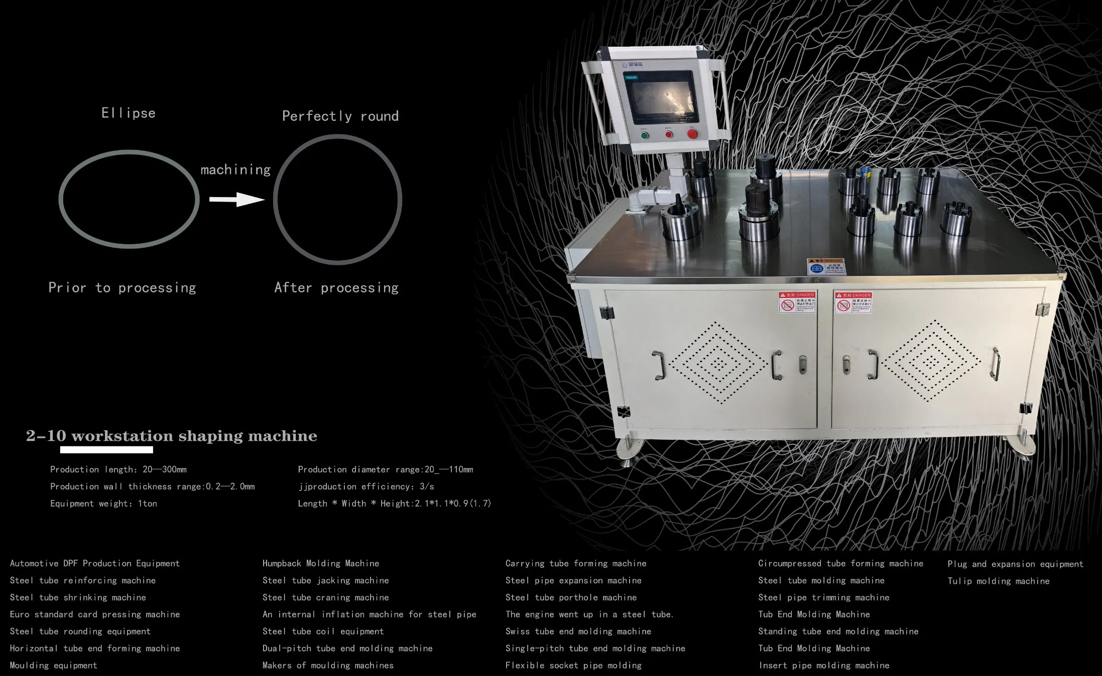 10-station Steel Pipe Rounding Processing Shaping Machine
