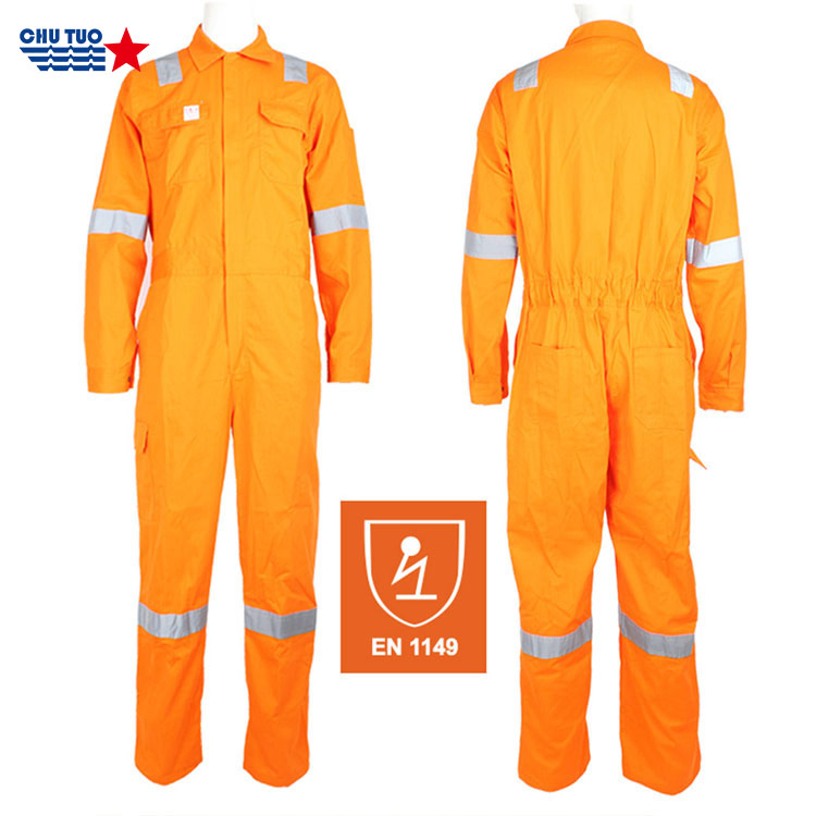 High Visibility Anti-Static EN1149 Workwear Coverall, Multiple Sizes