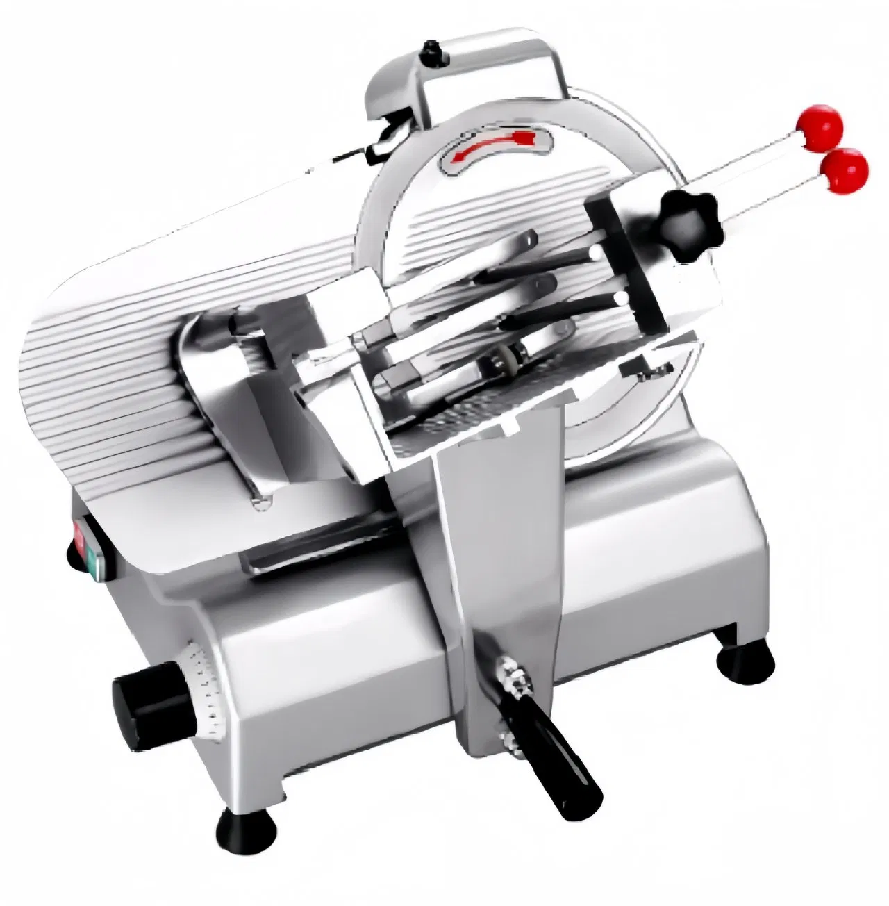 Three Fork Type 12" Semi-Automatic Meat Slicer, Electric Lamb/Beef Slicing Machine for Restaurant Kitchen Use