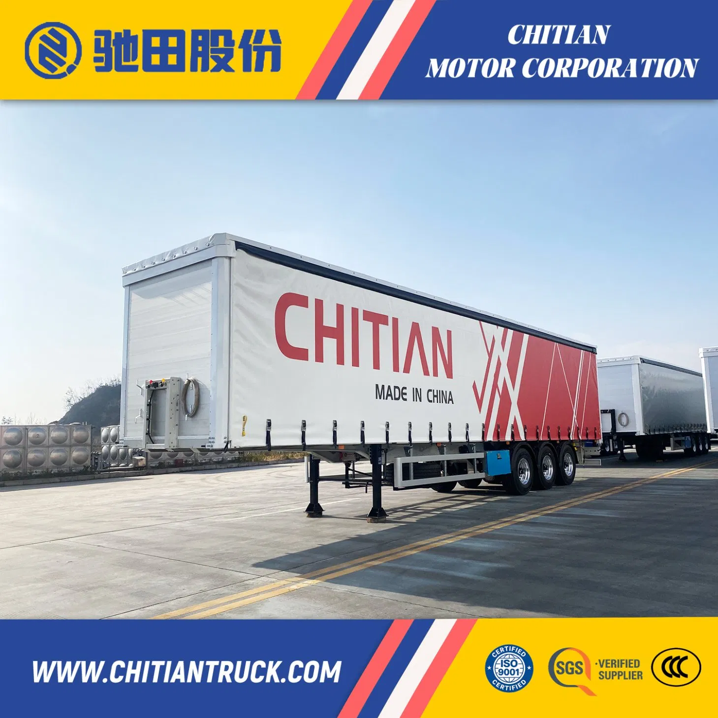 Custom Fuel-Saving Design Cargo Truck Semi Trailer for Transporting Beverages
