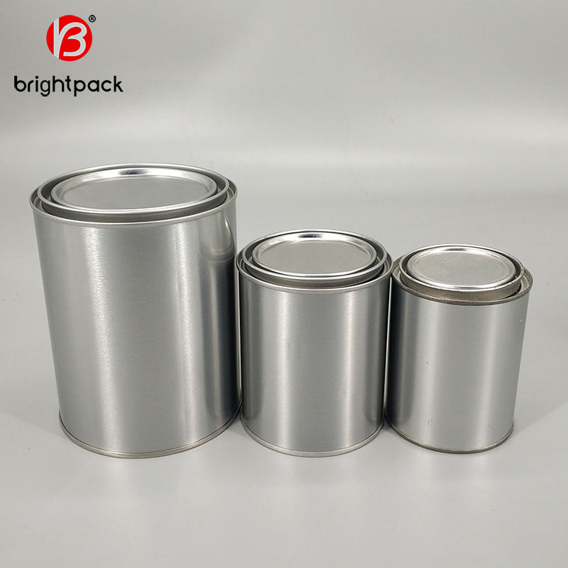Customized 250ml 1pint 500ml Round Metal Tin Can with Lid for Packaging Paint, Candles or Inks