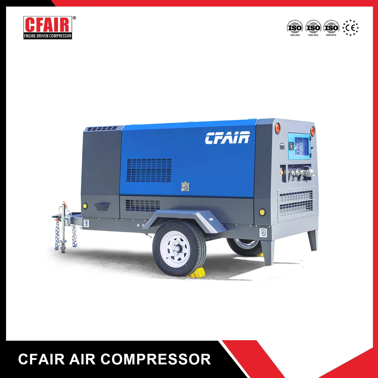 390cfm 10.5bar Sandblasting Portable Air Compressor