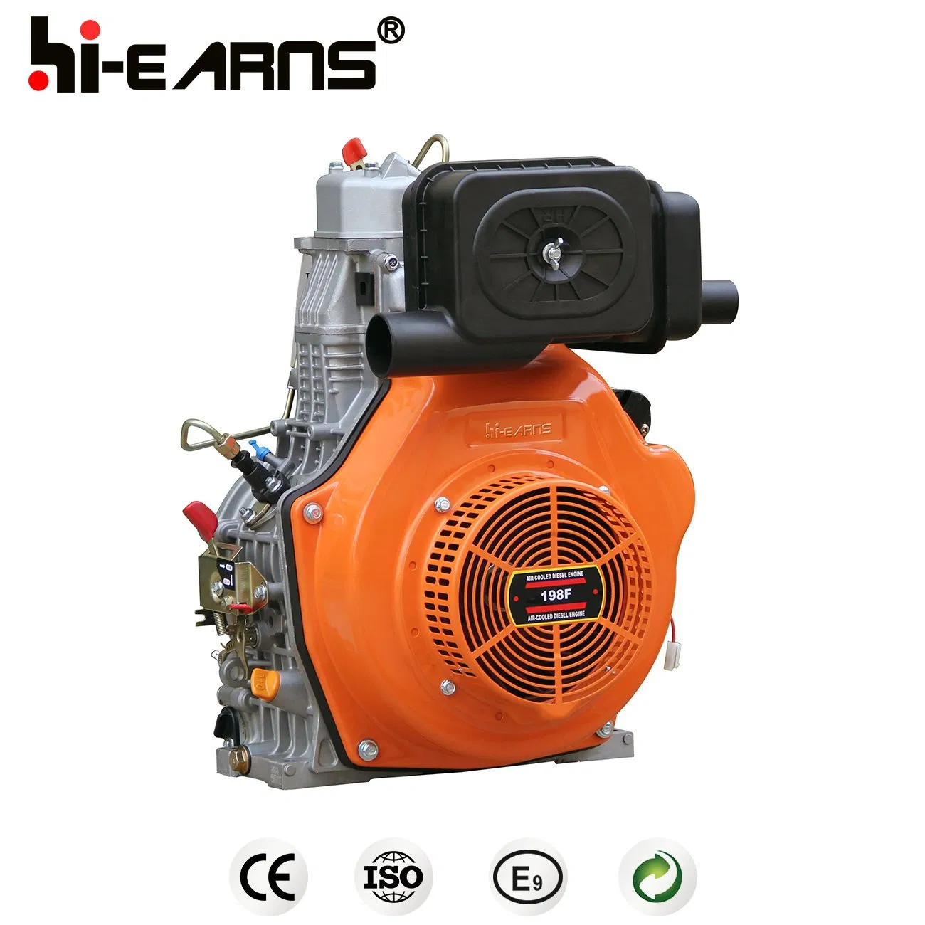 15HP Single Cylinder Air-Cooled 4-Stroke Diesel Engine (HR198FA)