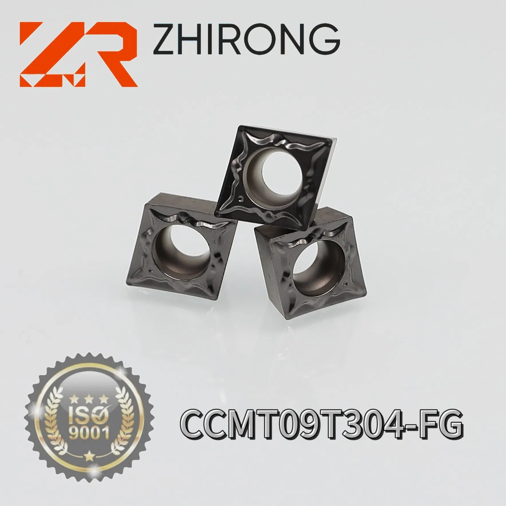 Inserti in metallo duro Zhirong CCMT09T304-FG per utensili da taglio CNC