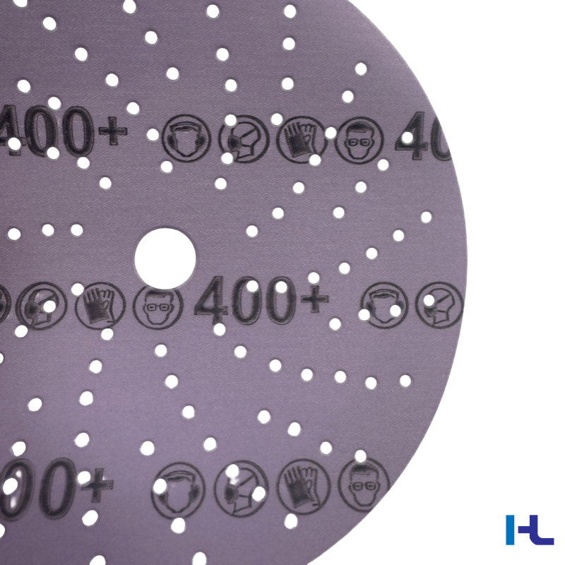 150mm 6 Inch Purple Film Backing Hook and Loop Ceramic Polishing Abrasive Sand Grinding Sanding Disc for Paint, Deburring, Rust, Metal P80