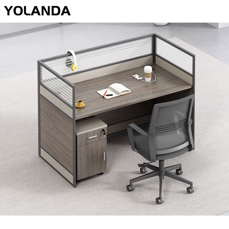 4-Person Cubicle Call Center Desk Modern Contemporary Study Room Furniture Metal Iron MFC Workstations