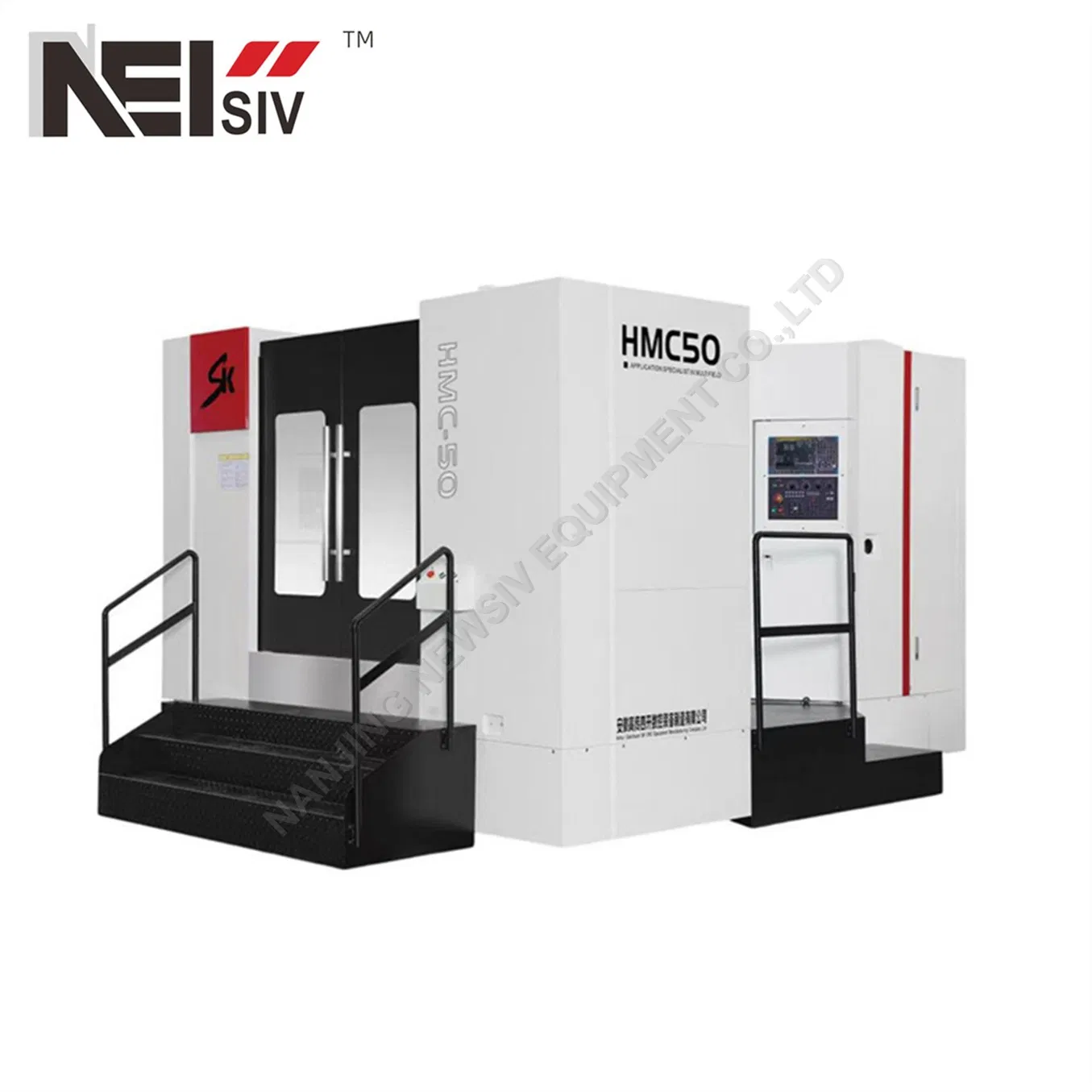 High Precision Hmc50 CNC 5 Axis Horizontal Metal Machining Turning Milling Center with Spiral Conveyor