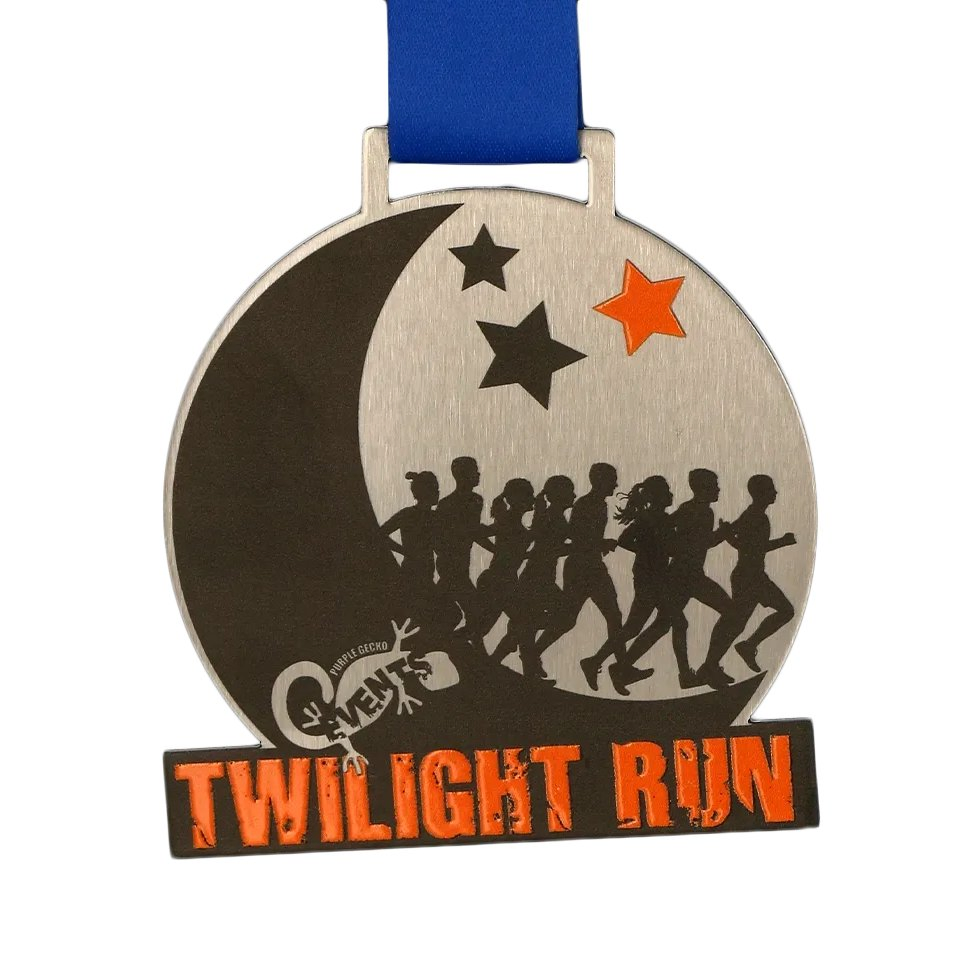 Medaglia sportiva in argento sterling su misura per pallavolo, medaglia sportiva in acciaio inossidabile religiosa, carnevale, boxe, spinner