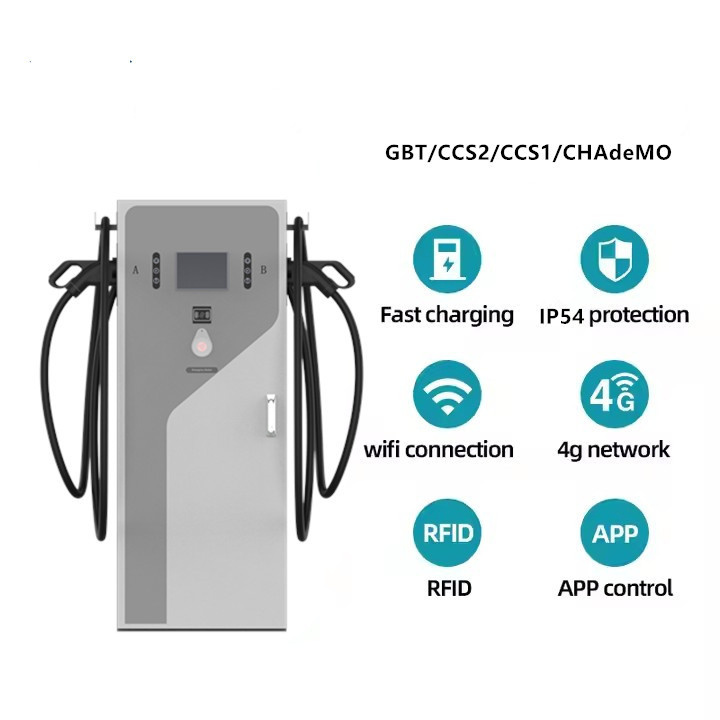 60kw 120kw 180kw DC Fast Charging Pile with LCD Screen Commercial DC EV Charger Station