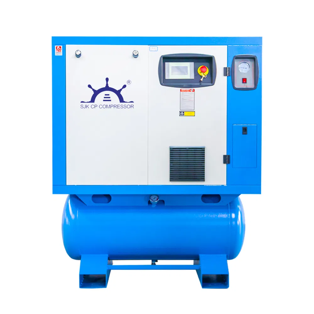 Fixed Frequency All-in-One Screw Air Compressor 7.5kw 200L 1.2MPa 220V Industrial Compressor