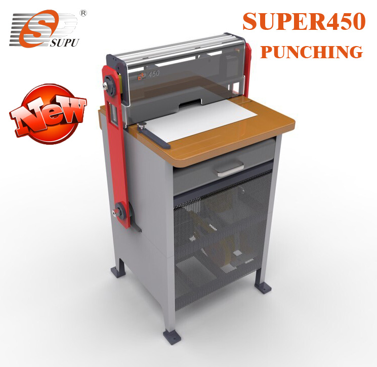 Professionelle 2-in-1-Schwerlast-Loch- und Bindemaschine mit Drahtschließsystem und austauschbarem Werkzeug (SUPER450)