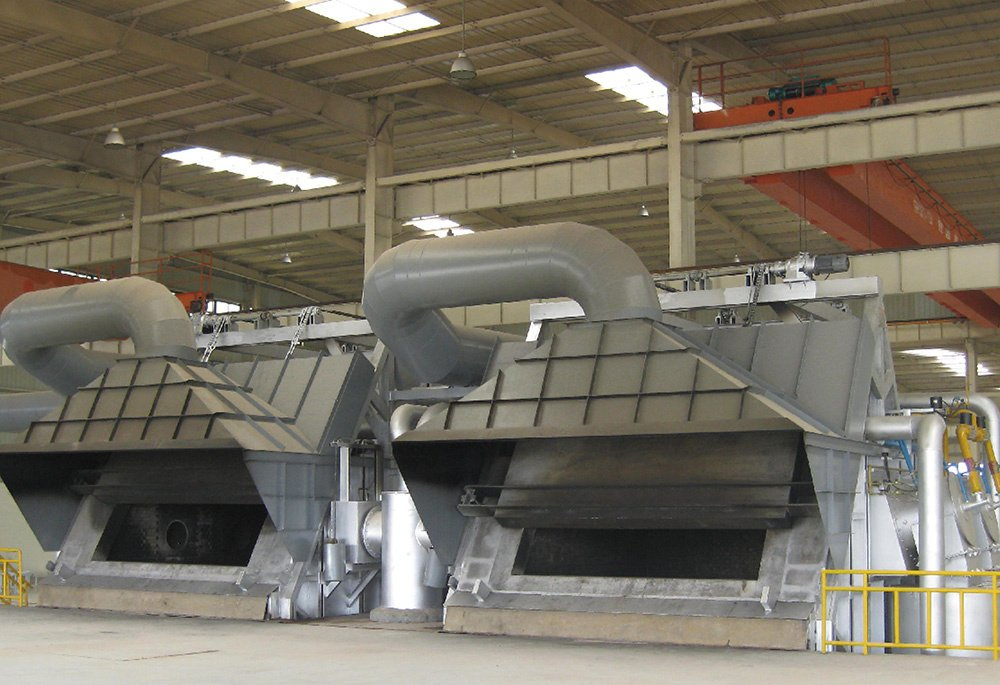 Forno industriale a doppia camera per la fusione dell'alluminio