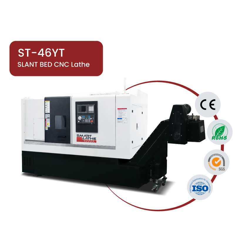 ST-46YT Smartlathe Collet Chuck Hydraulic Power Turret Metal Lathe with Turret and Tailstock