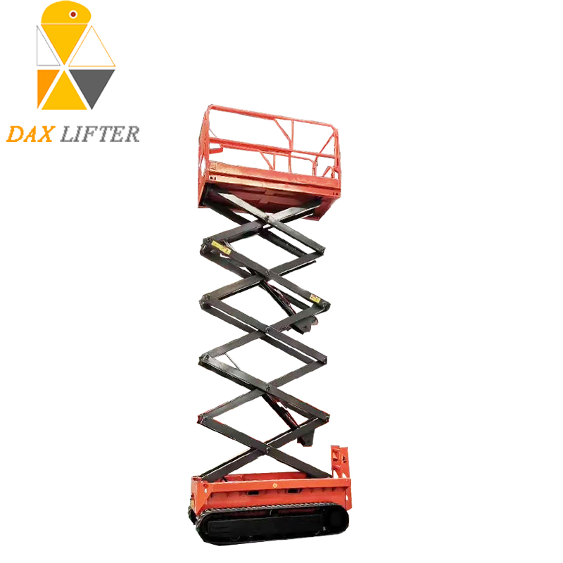 Daxlifter 6m 300kg Piattaforma a forbice cingolata per terreni accidentati