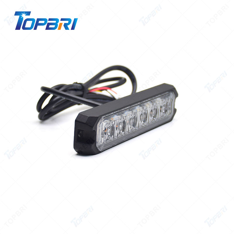 Amber 6LED LED Warning Strobe Signal Light for Motorcycle Truck