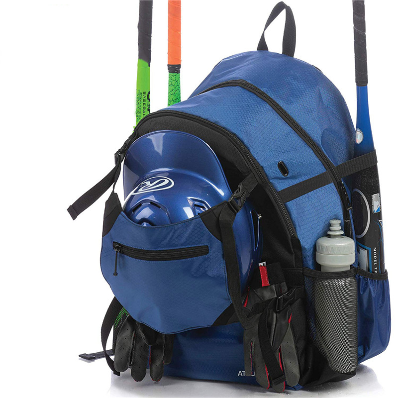 Mochila de béisbol impermeable para exteriores con equipamiento de sóftbol y T-ball, bolsa multifuncional de separación húmedo/seco para zapatos/casco
