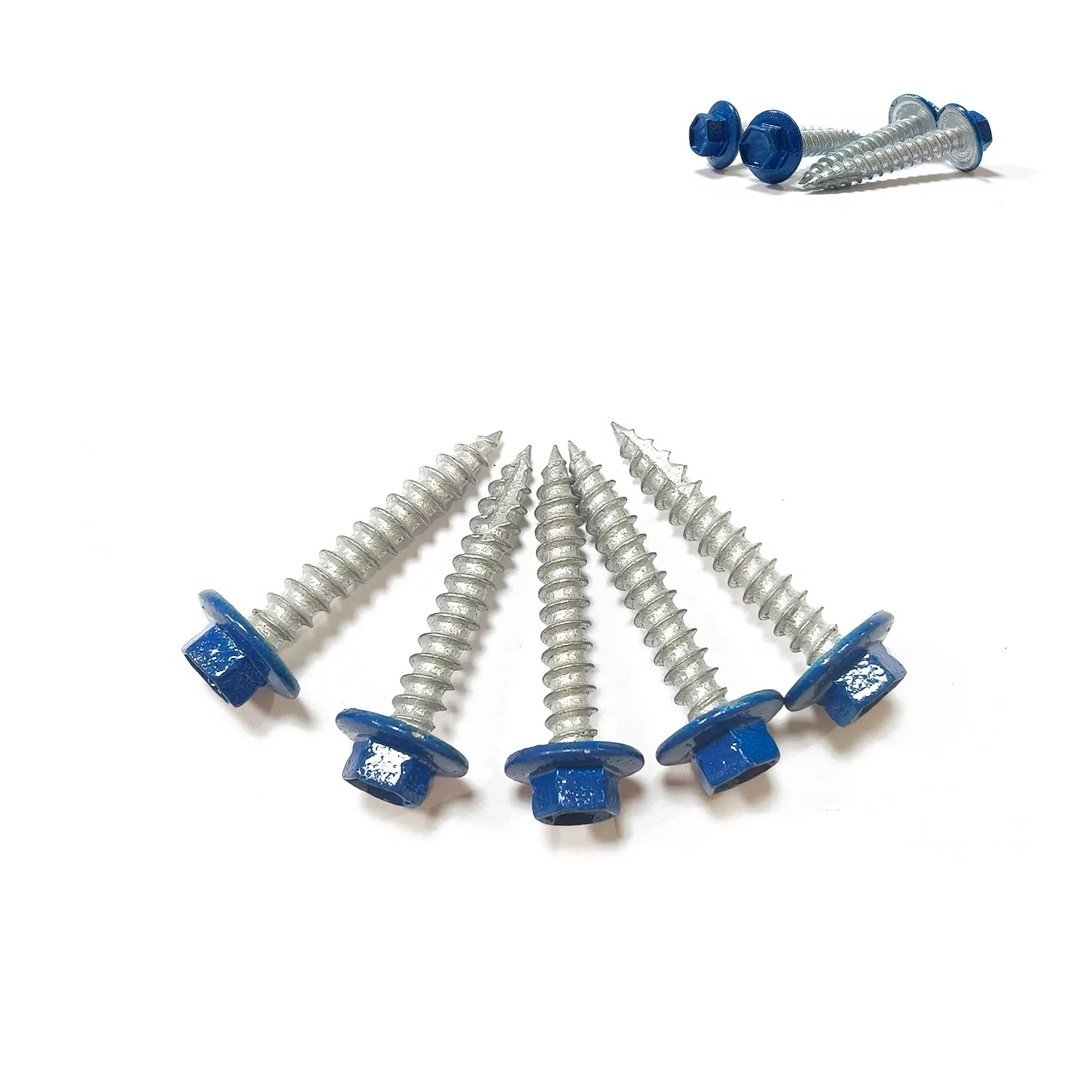 Customizable Painted Carbon Steel Hexagon Head Self-Tapping Screws for Electrical Appliance Fastening
