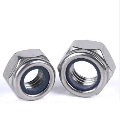 Dado in Acciaio al Carbonio Zincato DIN985 Grado 4.8 8.8 con Inserti in Nylon Bullone di Fissaggio