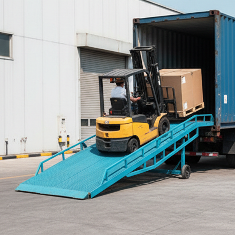 Dock Leveler Loading Dock Platform Ramp Adjustable Height Steel Dock Container Loading Bay for Warehouse Truck Unloading