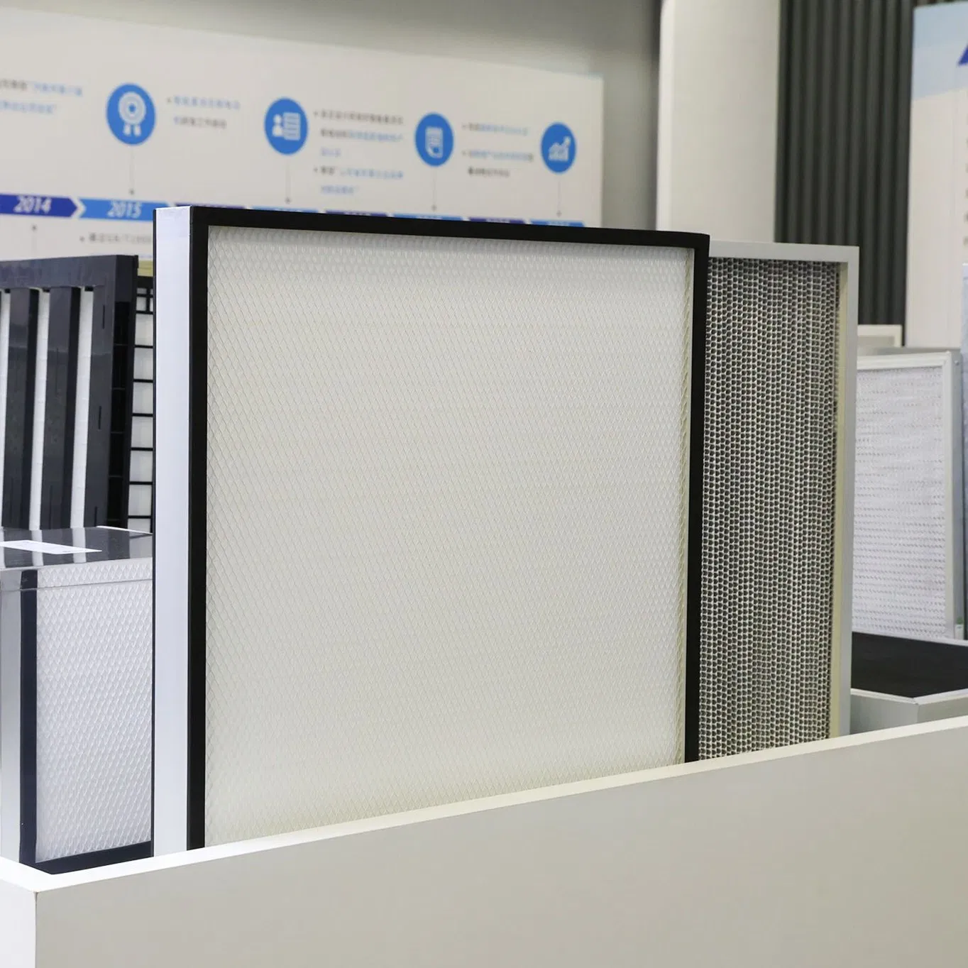 Low Pressure Drop High Airflow High Efficiency E10 E11 E12 H13 H14 Mini Pleat EPA HEPA Filter Custom Size Available