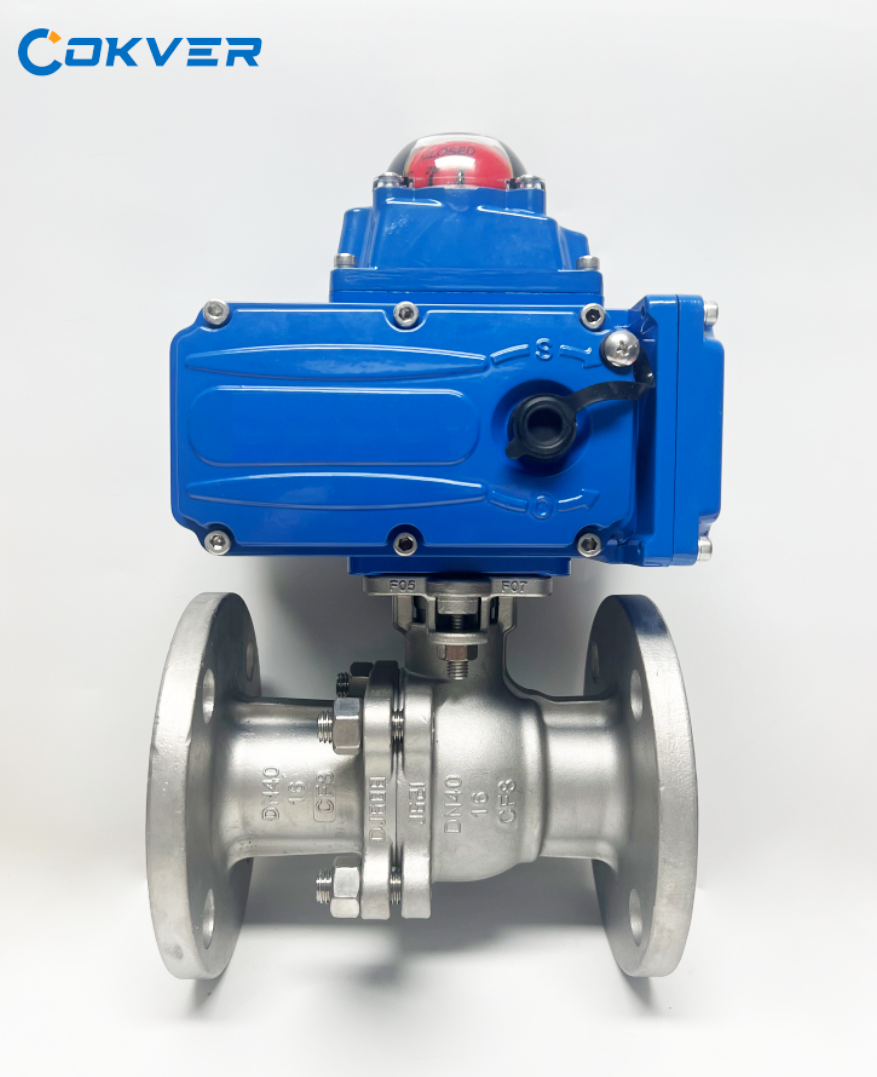 Flange Water Flow Control Rotary Two Ways Electric Flange Ball Valves