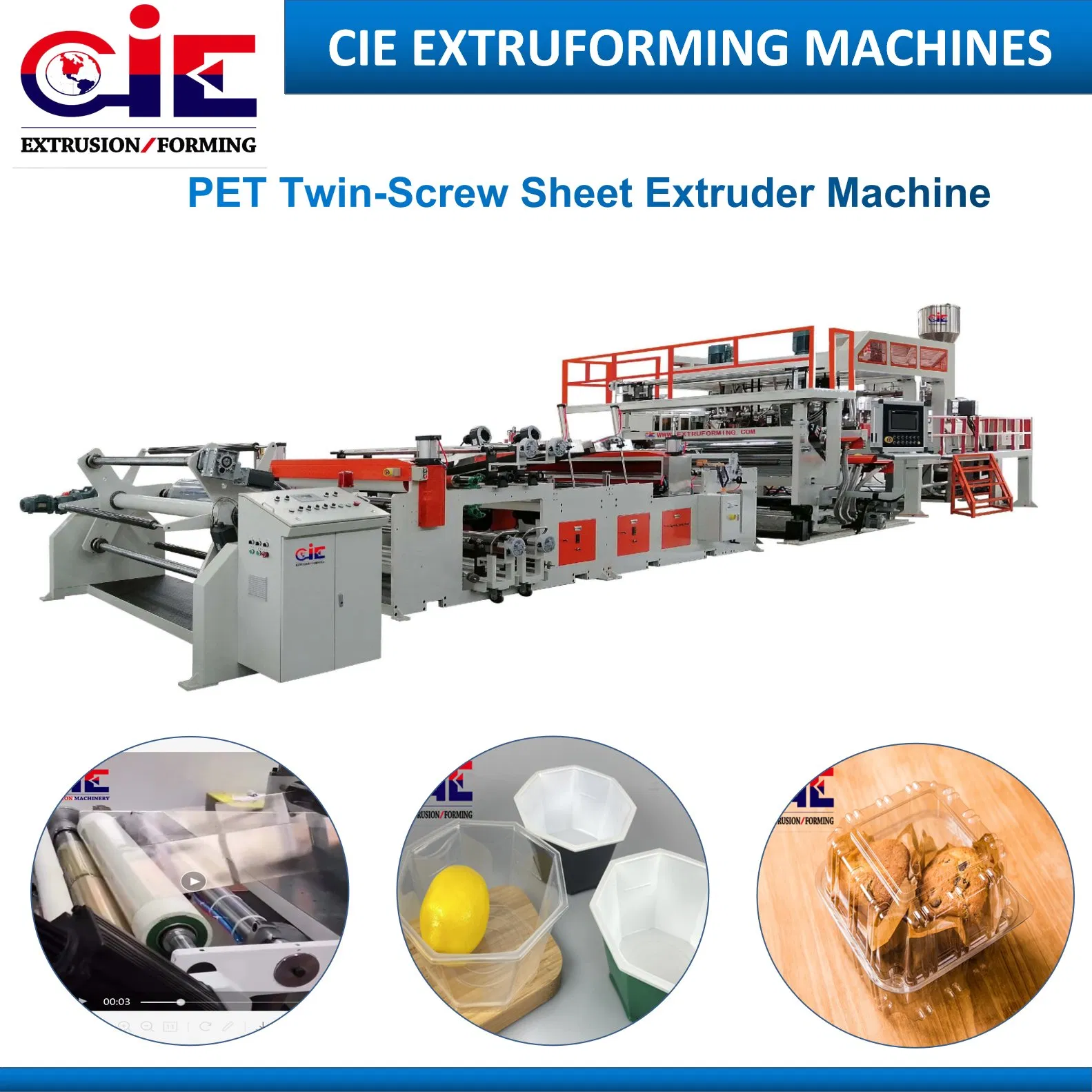 PET PLA PP PS 2 or 3-Layer Disposable Takeaway Plastic Sheet Extruder Machinery