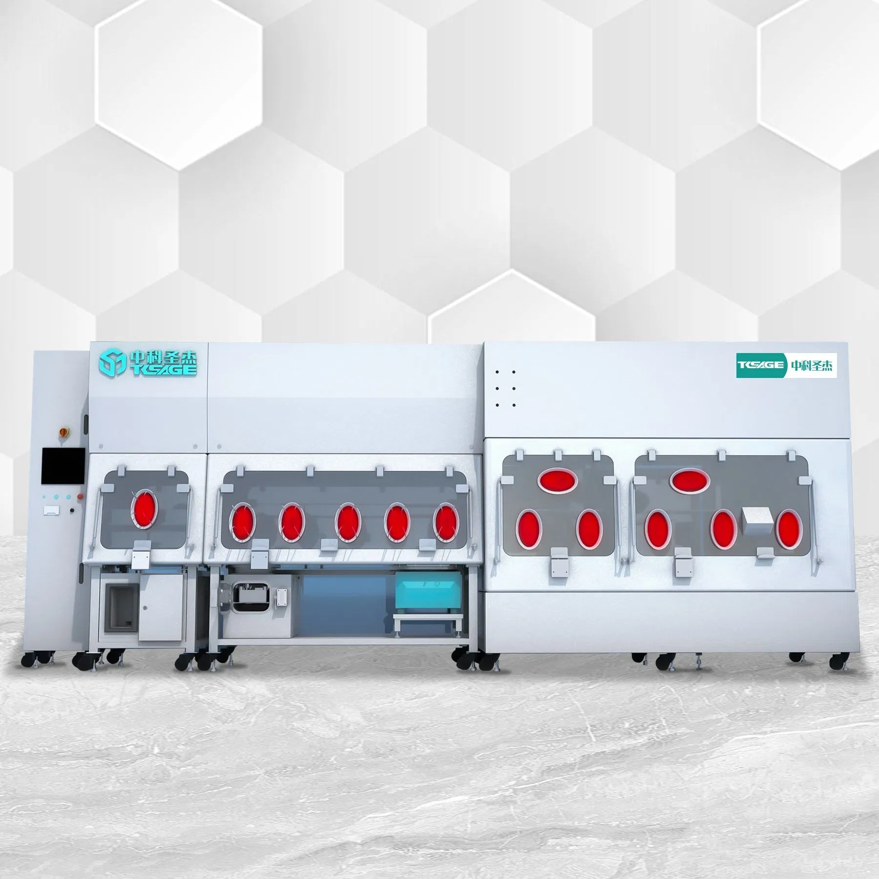 Isolatore sterile per terapia cellulare conforme alle cGMP farmaceutiche