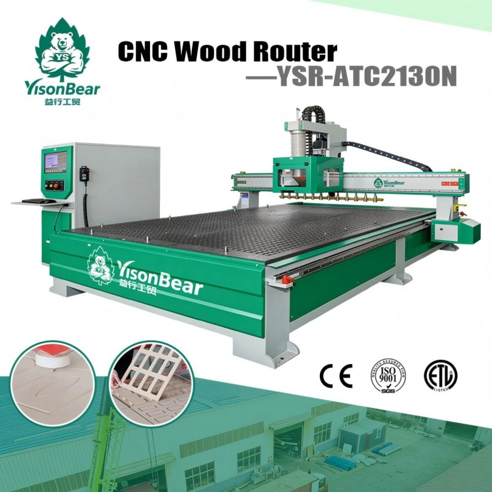 Table Top CNC Router Machine with ATC Spindle, Gear Core Components, High Efficiency MDF Wood Furniture Making Equipment